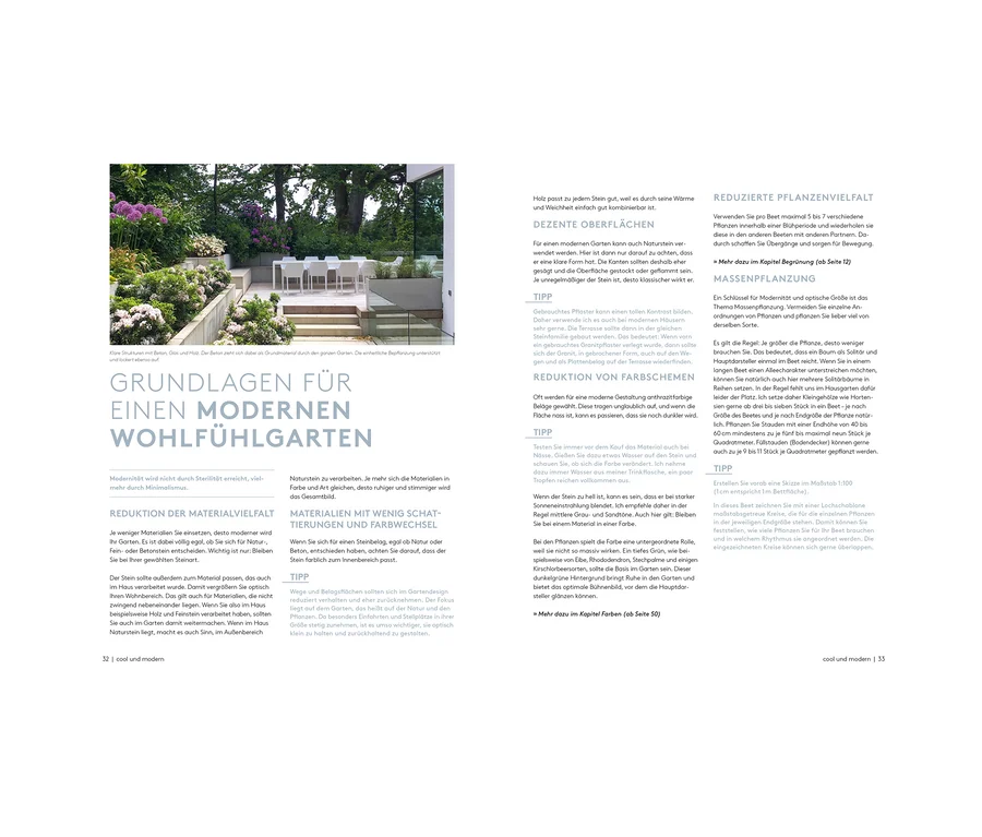 Fotografie einer Seite aus einem Gartenbuch mit dem Titel "Buch »Der A bis Z Gartencoach«".