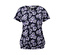 Dunkelblau mit Blumenprint