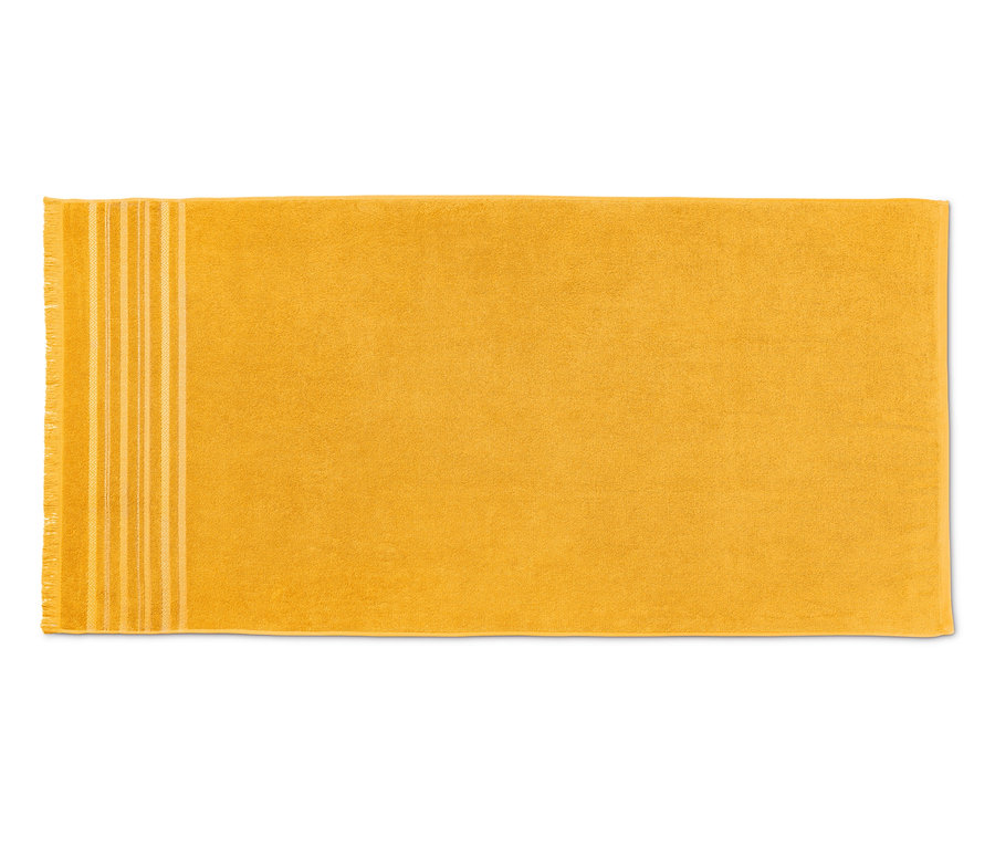 Gelbes Fransen-Badetuch.