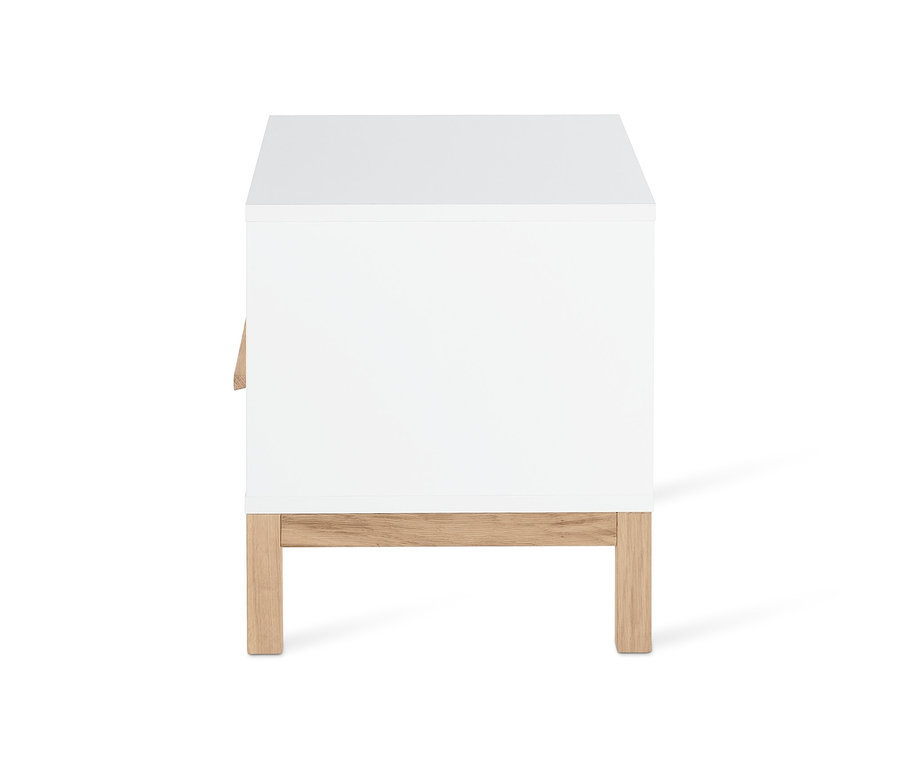 Weißer Nachttisch »Eklund« mit Schublade.