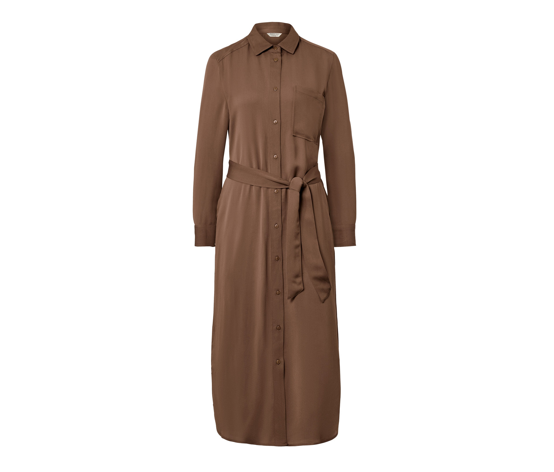 Hemdblusen-Kleid - Damen - Gr. 42 - beige - beige