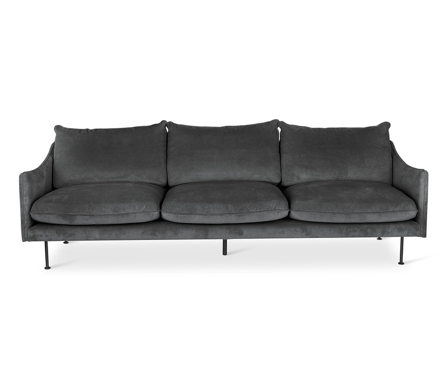Anthrazitfarbenes Design-Sofa, 3-Sitzer – von SCAPA.