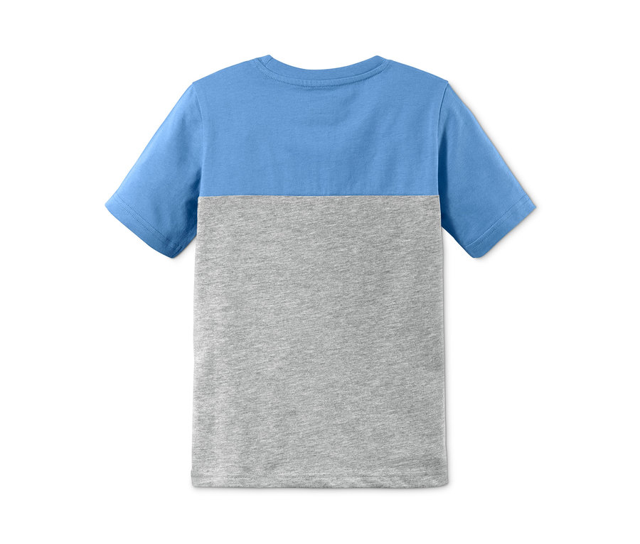 Blau-grauer Shorty-Pyjama.