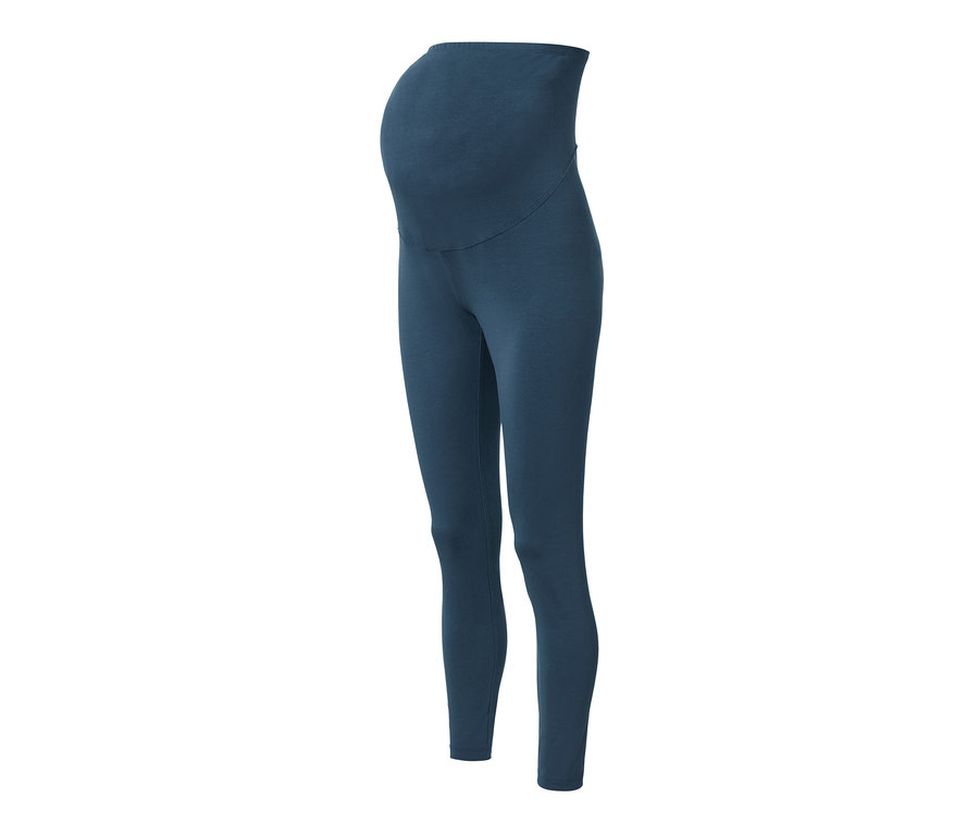 Blaue Umstands-Leggings.