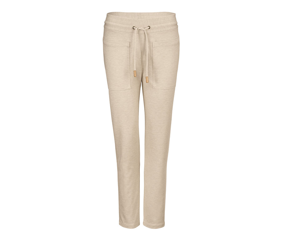 Beige Joggpants mit Kordelzug und Taschen.