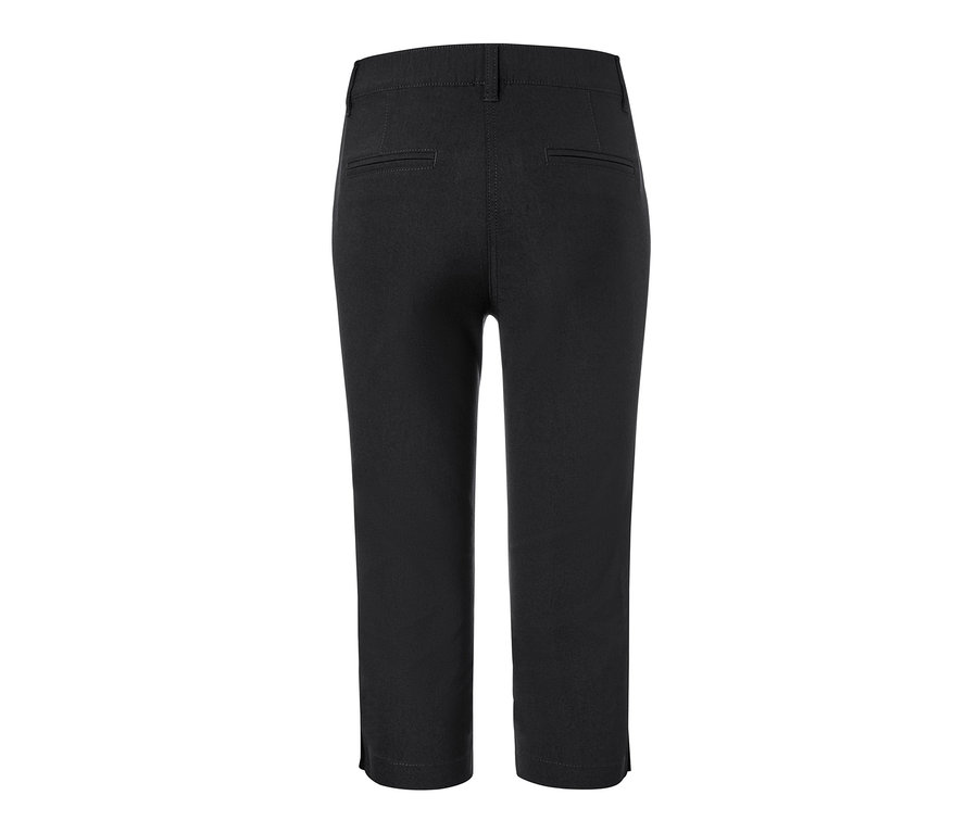 Detailansicht von hinten einer schwarzen 3/4-Bengalin-Hose.