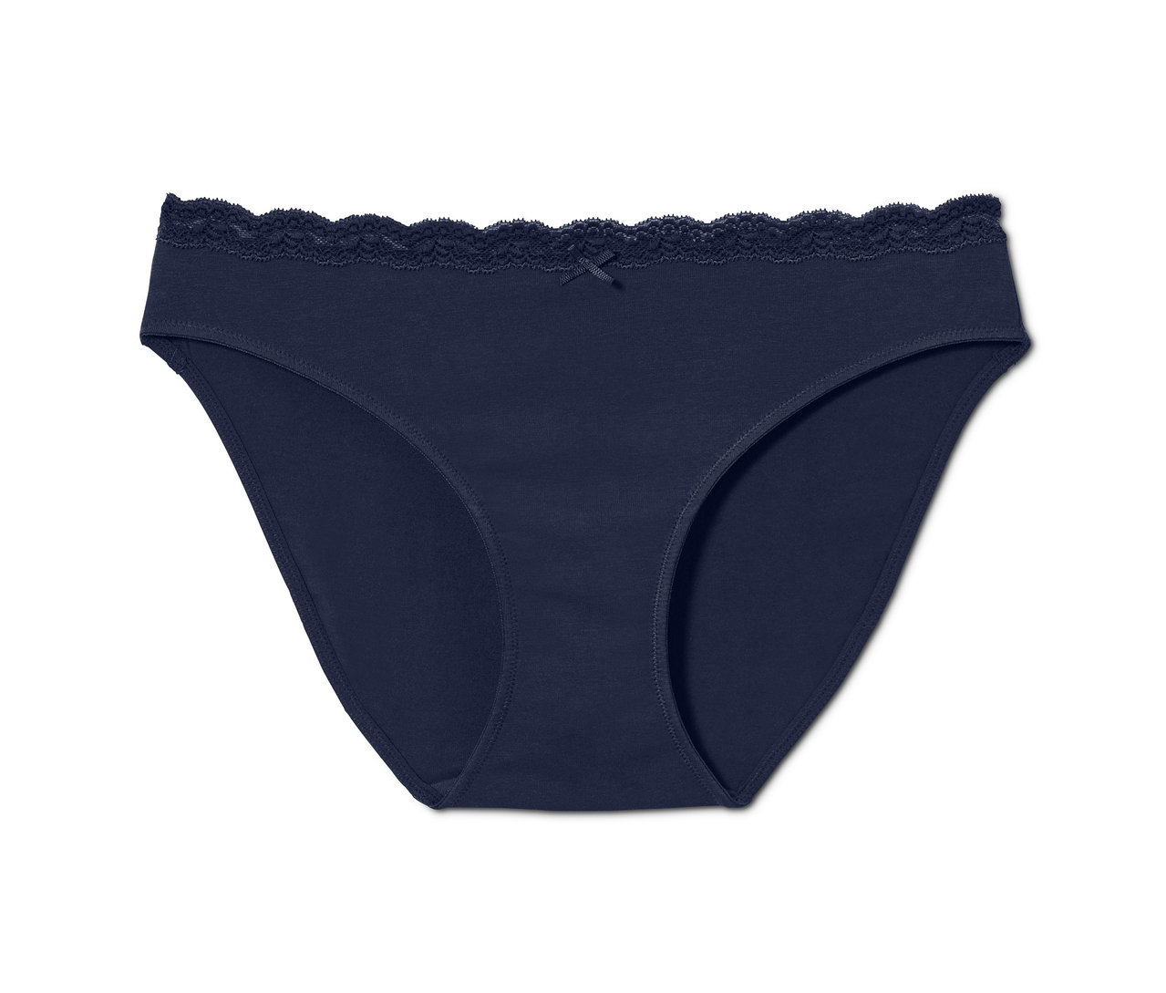 Blaue Slips mit Spitze, 2 Stück.