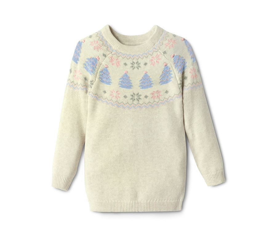 Ein Strickpullover mit Weihnachtsmuster.