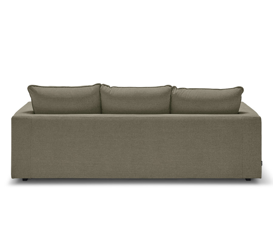 Rückansicht des hellgrünen Scapa Dreisitzer-Sofas.