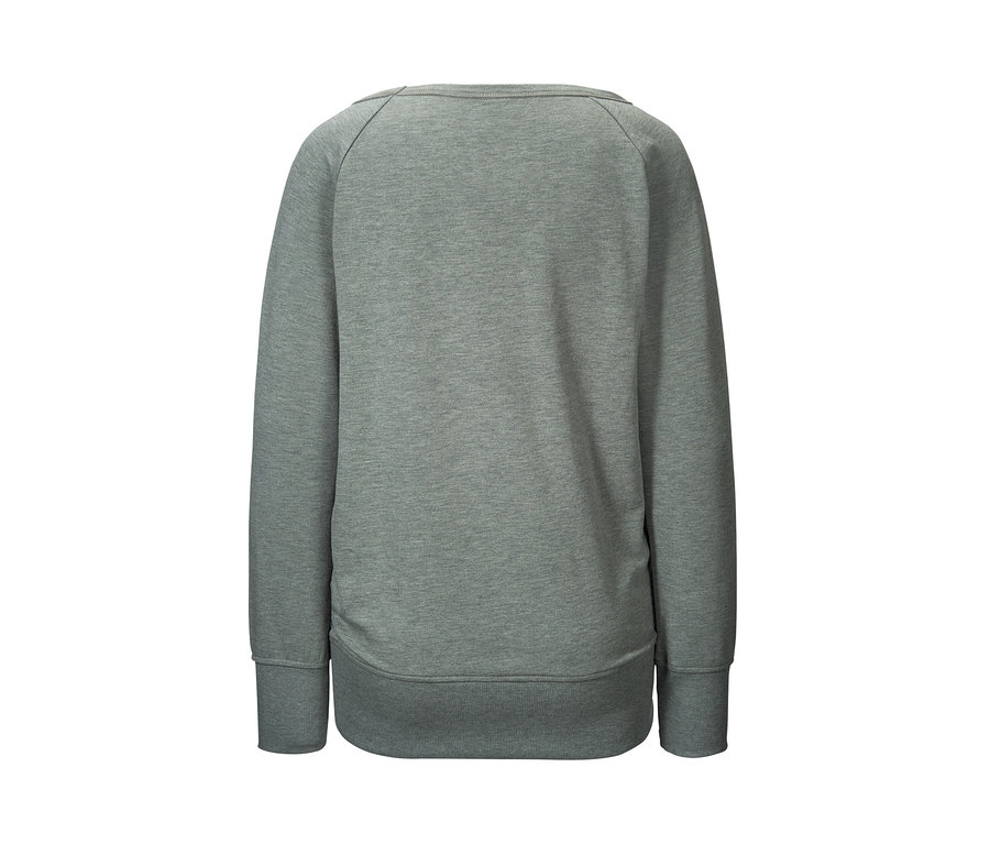 Graues Yogasweatshirt von hinten.