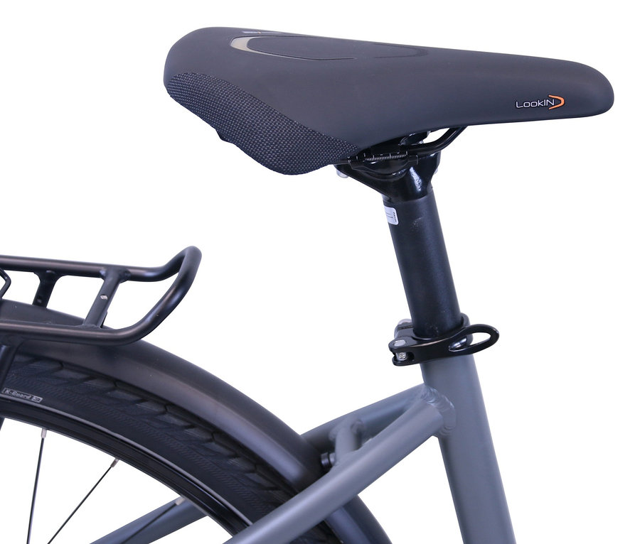 Detailansicht eines grauen HAWK Bikes E-Bikes Damen »eCity Wave Integrated Lady STEPS« mit 28 Zoll.