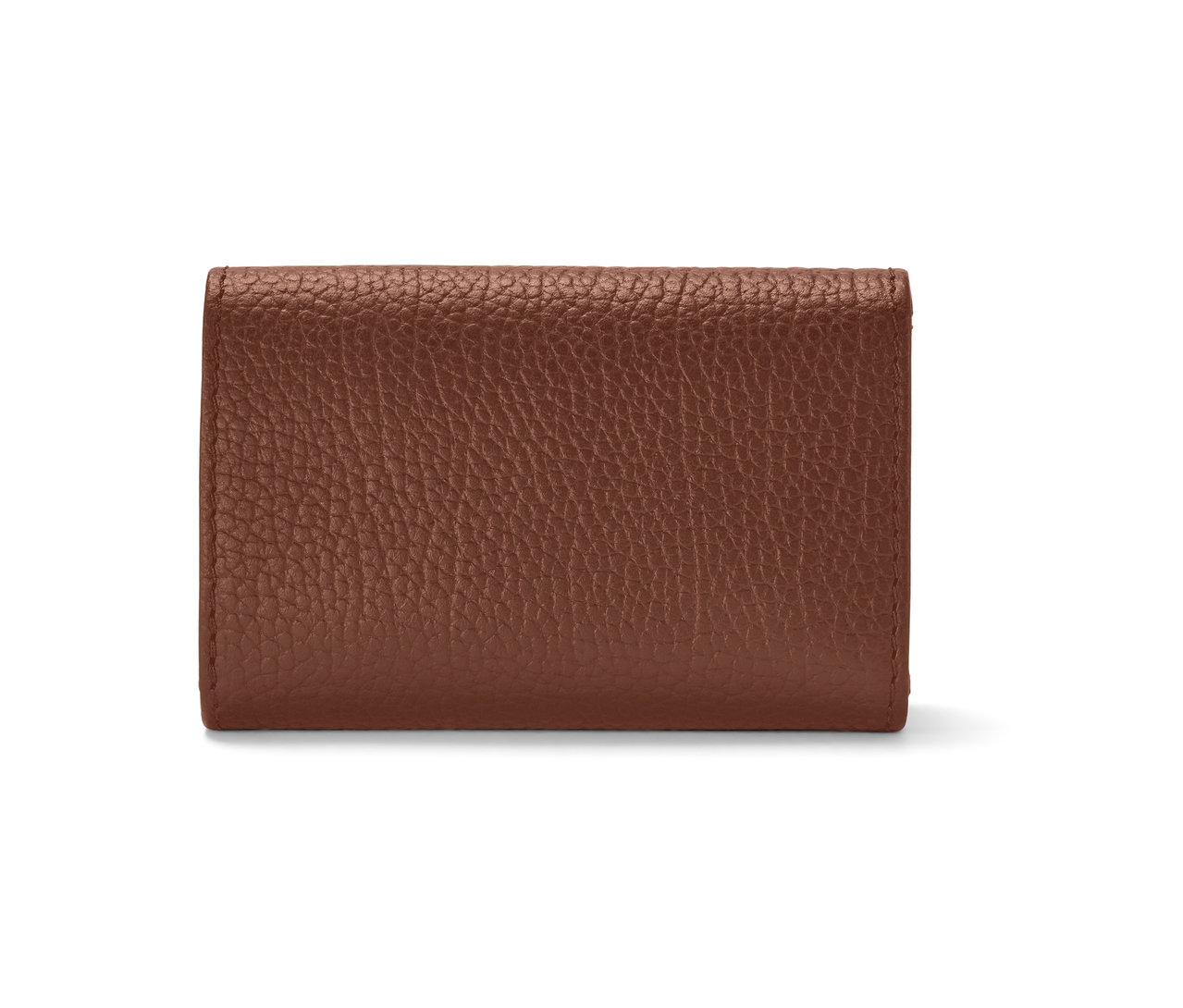 Detailaufnahme eines braunen Leder-Schlüsseletuis »Goldpfeil«.