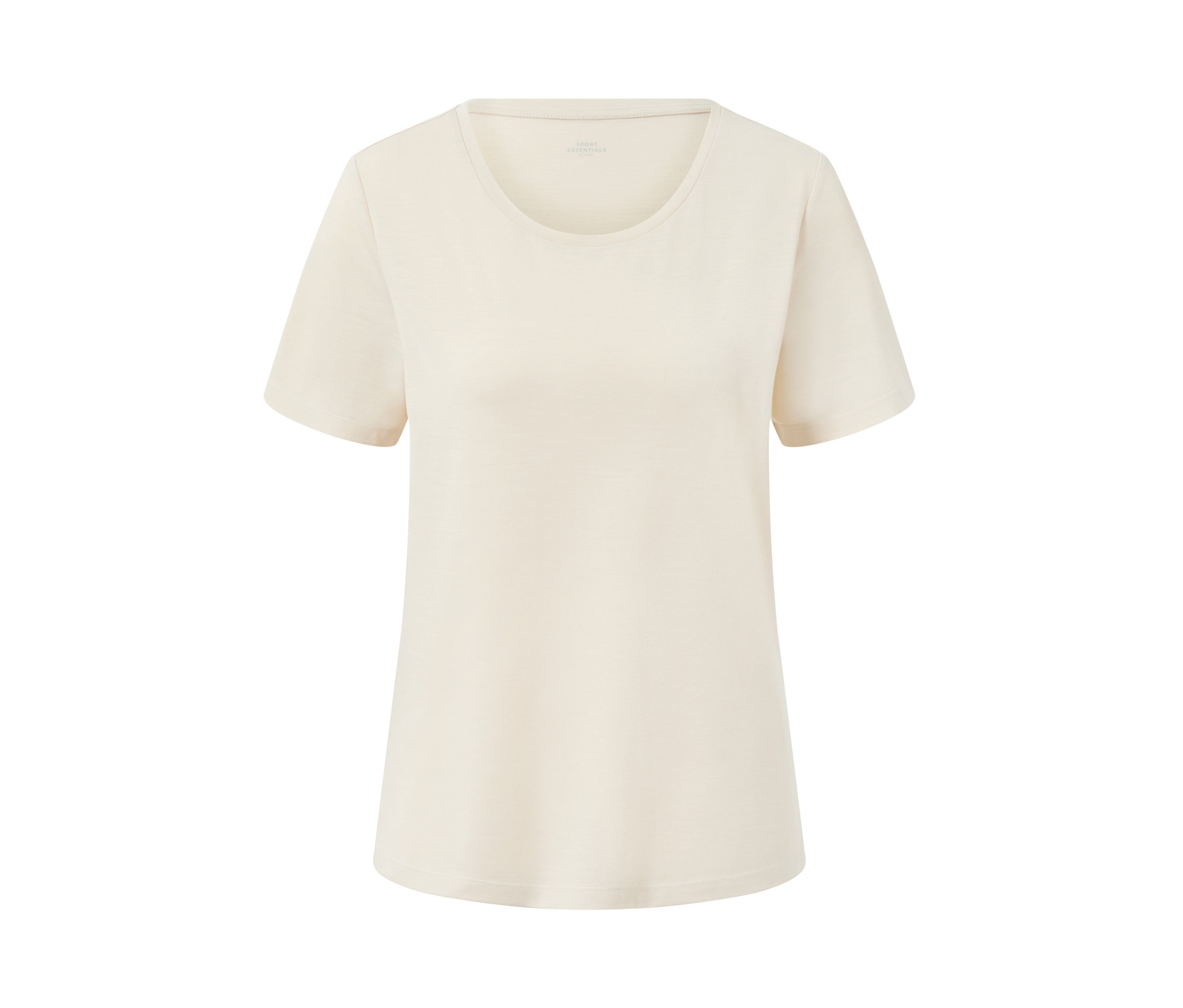 Tchibo - Funktionsshirt mit Merinowolle - Damen - Gr. XL - beige
