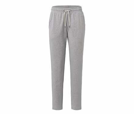 Graue Sweathose mit Kordelzug in der Taille.