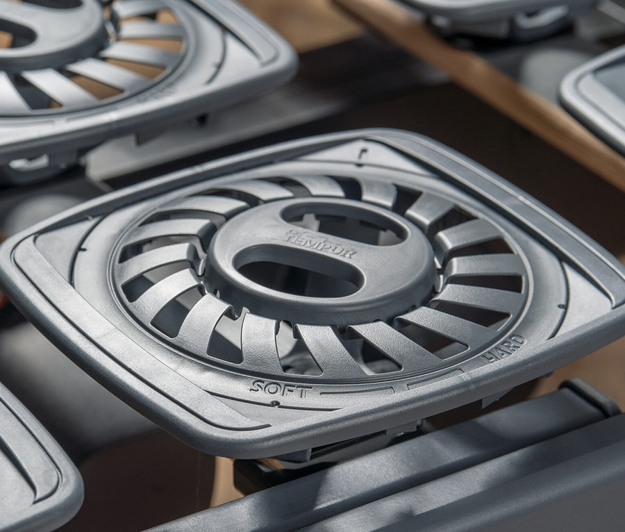 Detailansicht eines TEMPUR® Systemrahmen elektrisch verstellbarer Lattenrost »Premium Flex 2000«.