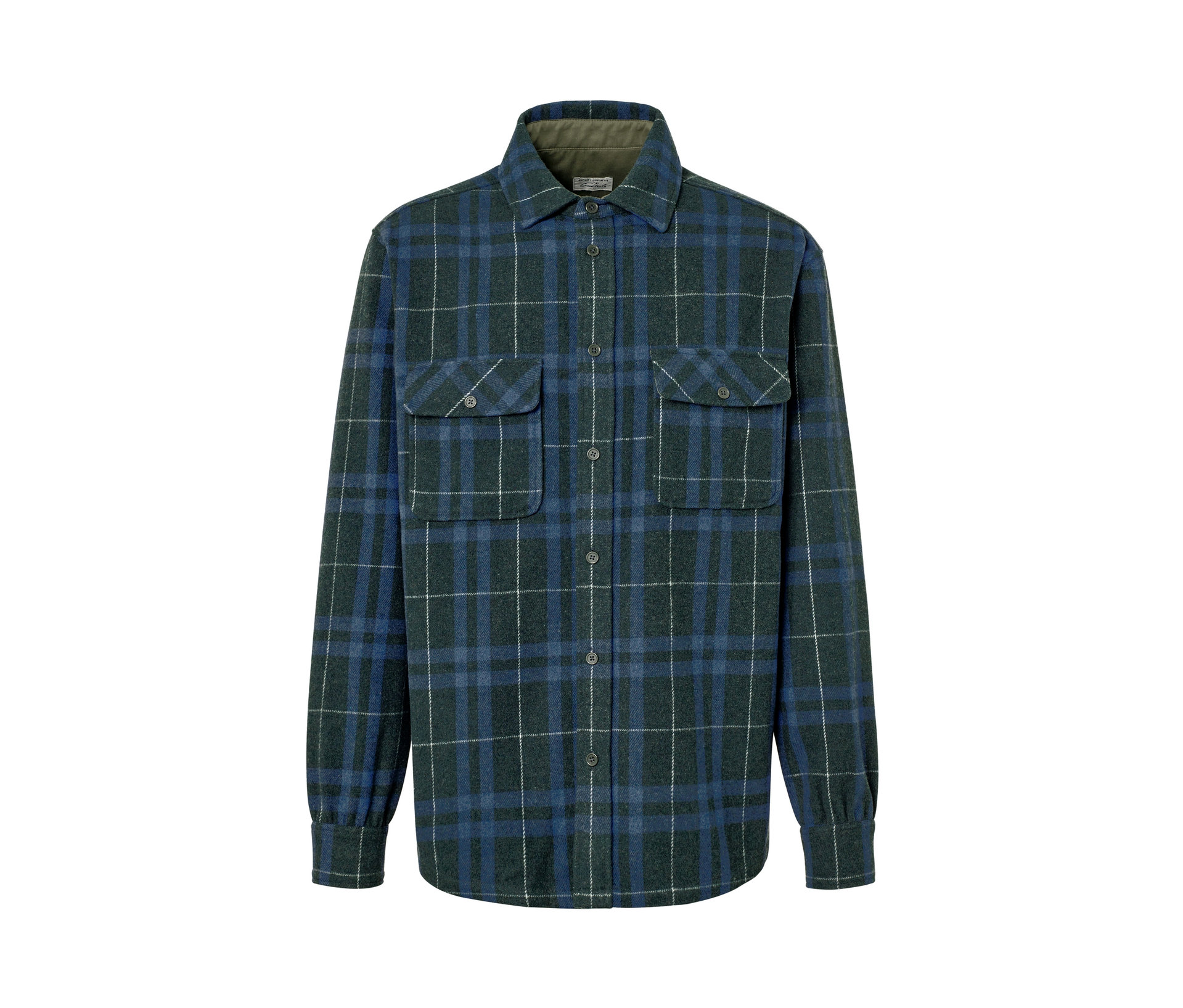 Flanell-Hemdjacke - Herren - Gr. XXL - blau/kariert - blau