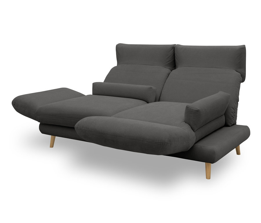 Graues 2-Sitzer-Sofa »Malaga« aus der DOMO collection, drehbar.