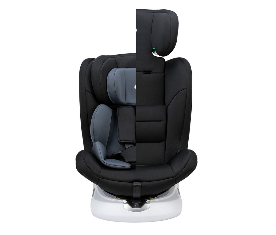 Schwarzer Osann Kindersitz »Four 360 S« mit grauem Einsatz.