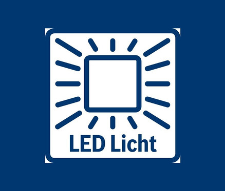 Blaues LED Licht Symbol.