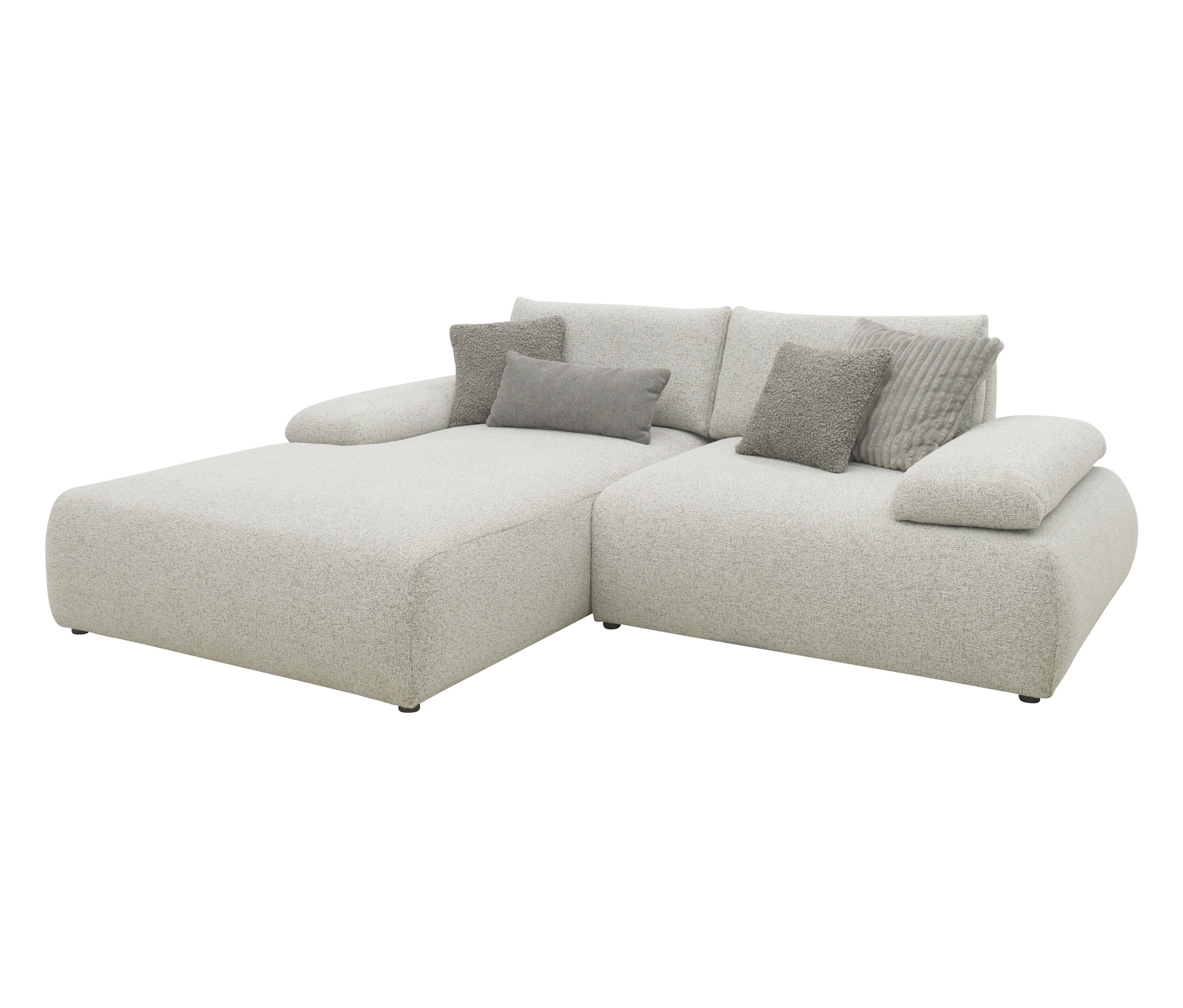 Domo Ecksofa »Bela« - 244x188x80cm - schwarz -