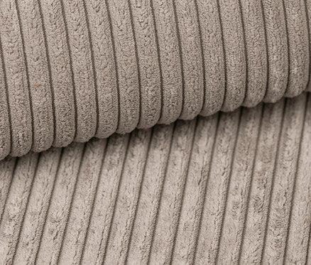 Nahaufnahme des taupefarbenen DOMO 2-Sitzer-Sofas »FuAR«, drehbar.