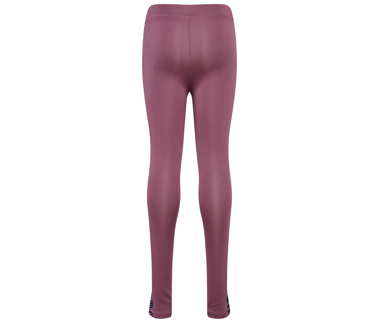 Detailansicht der Rückseite der lila HUMMEL HMLJR Mix Mid Waist Tight.