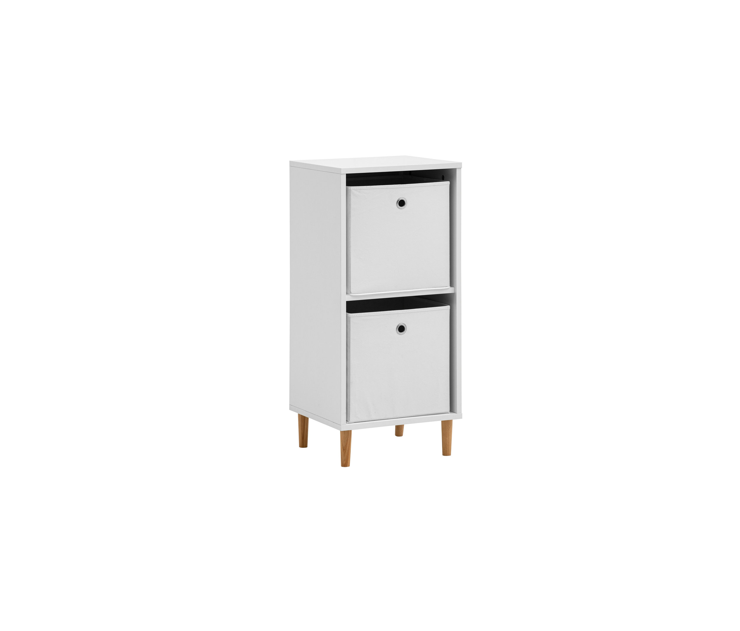 Tchibo - Regal »Torge« mit 2 Faltboxen - 38,2x38,2x84,8cm - braun -