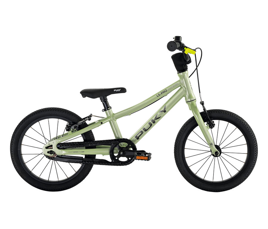 Nahaufnahme eines mintgrünen PUKY Fahrrads LS-PRO 16.