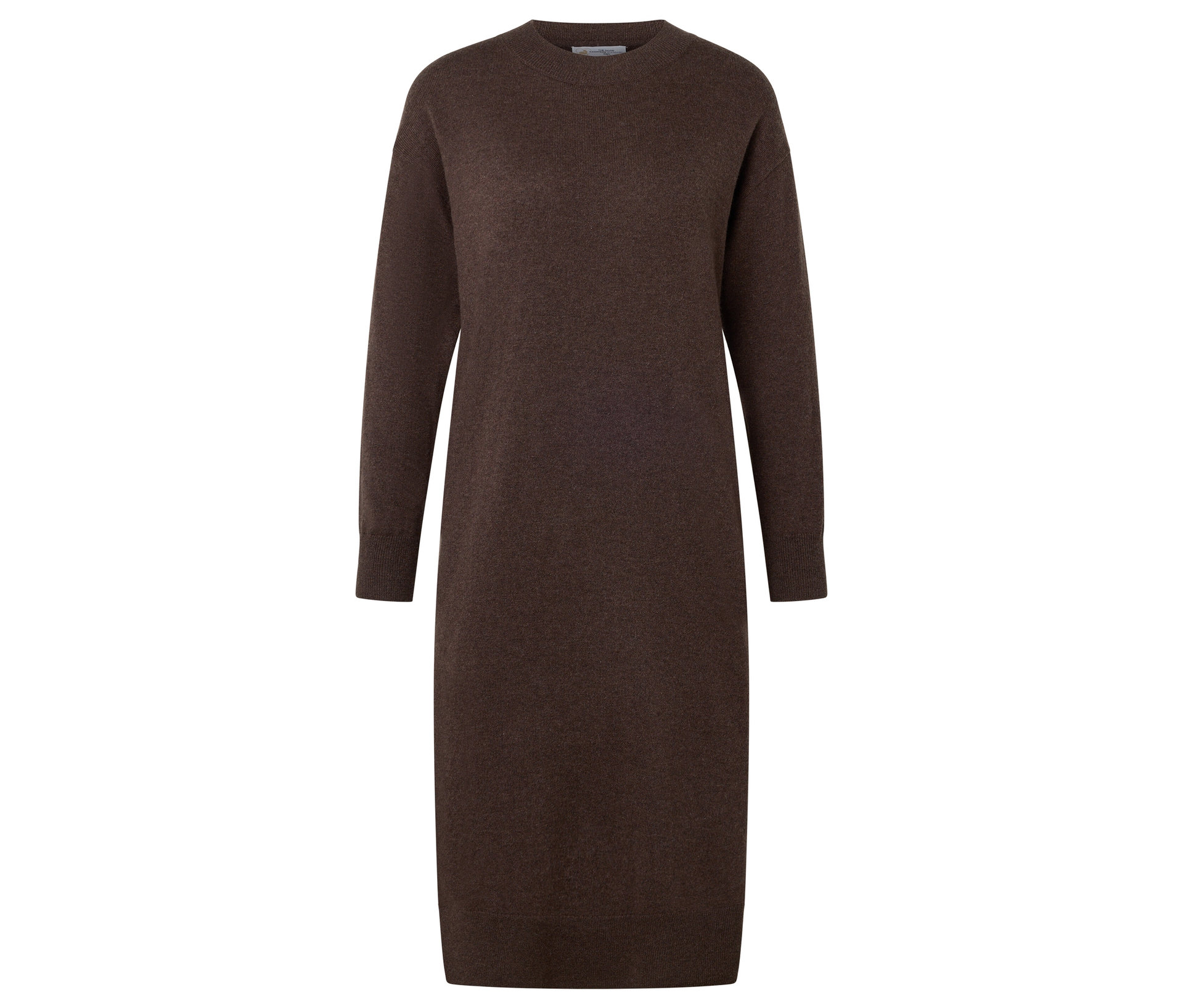 Strickkleid mit Cashmere - Damen - Gr. XL - dunkelbraun - dunkelbraun