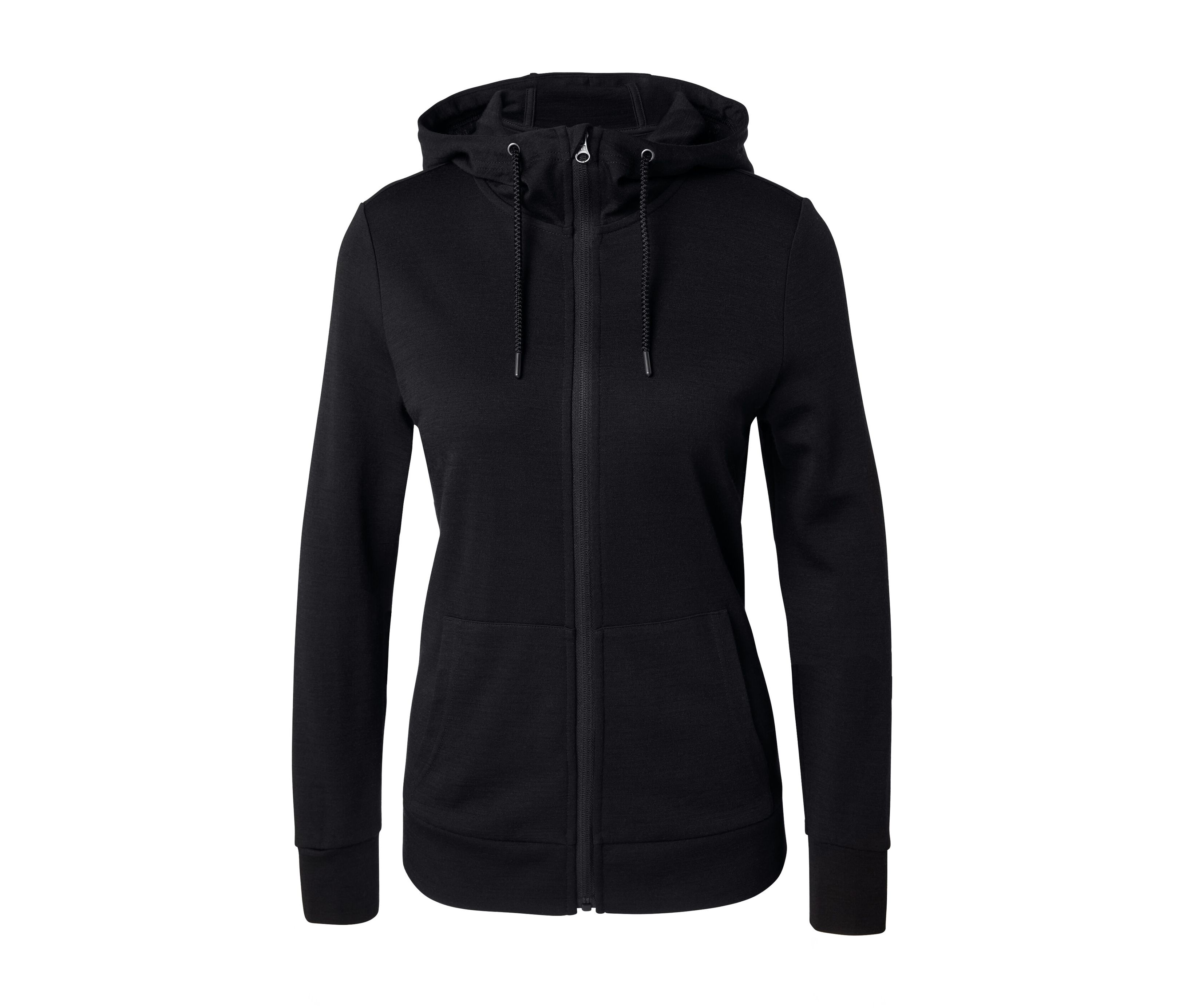 Tchibo - Kapuzenjacke mit RWS-zertifizierter Wolle - Damen - Gr. M - schwarz