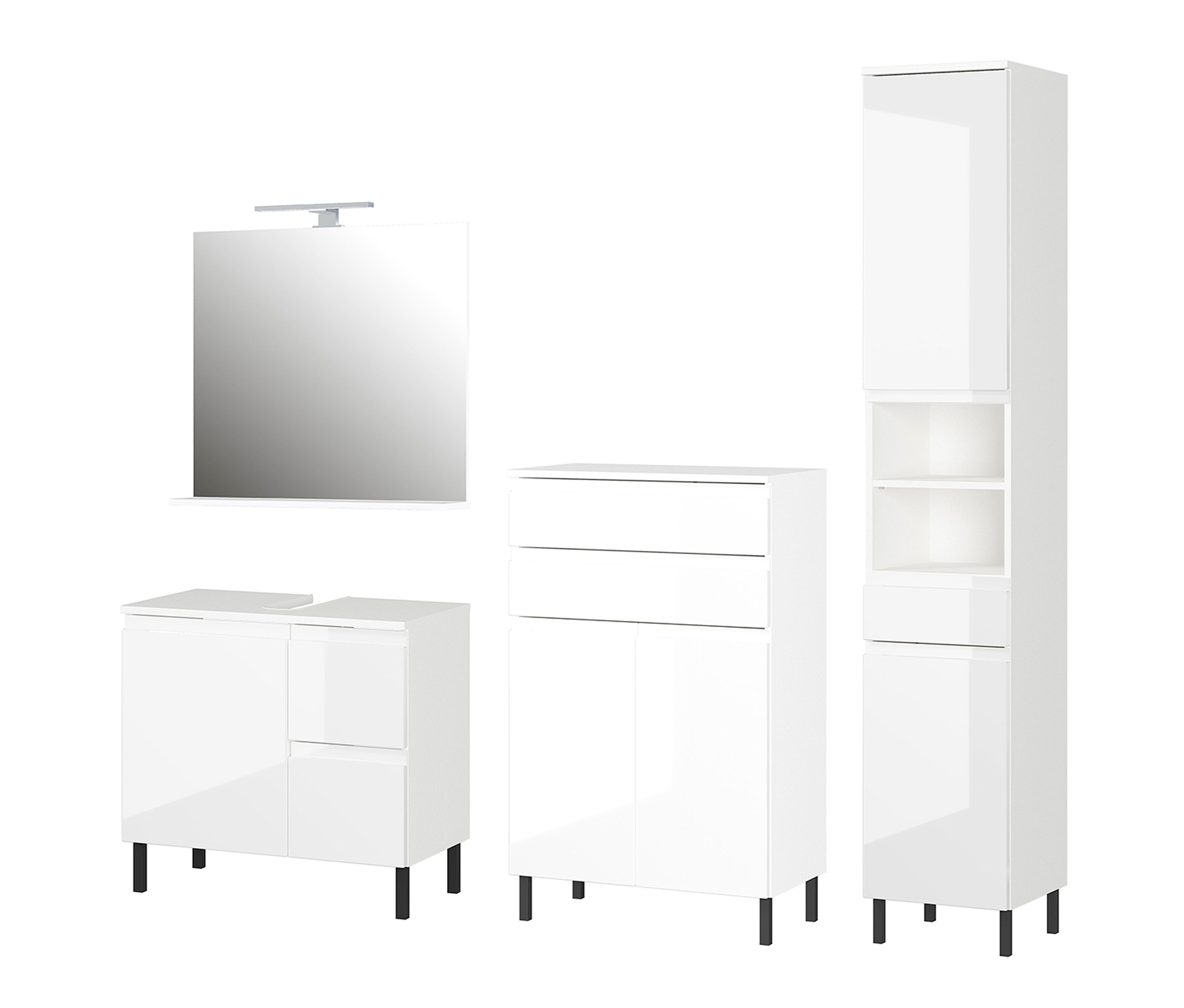 Tchibo - Set »Salinas« klein mit Kommode - 60x34x56cm - weiß - Holz