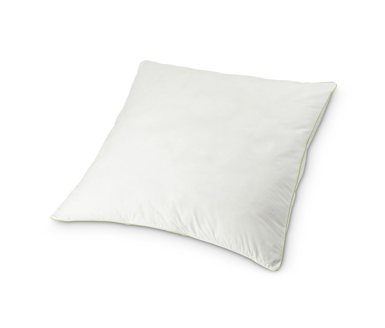 Ein weißes irisette® greenline Federkopfkissen, ca. 80 x 80 cm.