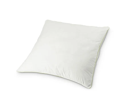 Ein weißes irisette® greenline Federkopfkissen, ca. 80 x 80 cm.