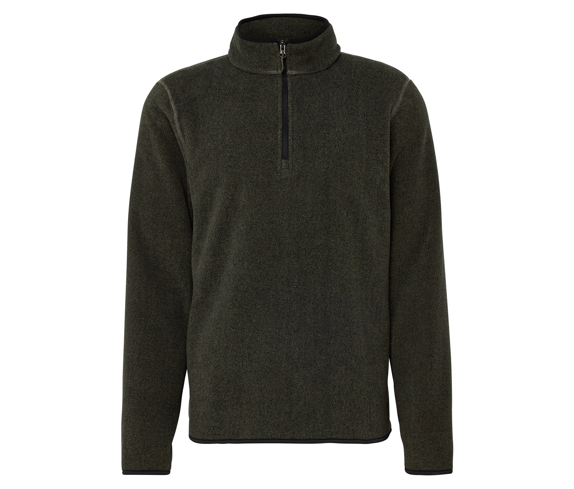 Fleece-Troyer - Herren - Gr. M - anthrazit/gestreift - anthrazit