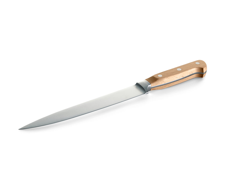 Tranchiermesser aus dem Tranchierset mit Holzgriff.