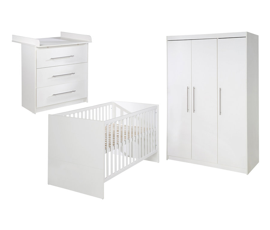 roba Kinderzimmer-Set »Maren« mit Bett, schmaler Wickelkommode und 3-türigem Schrank.