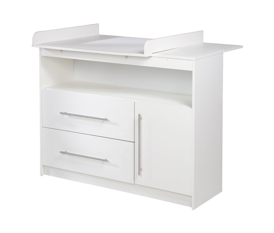 Weiße roba Wickelkommode »Maren« mit 2 Schubladen.