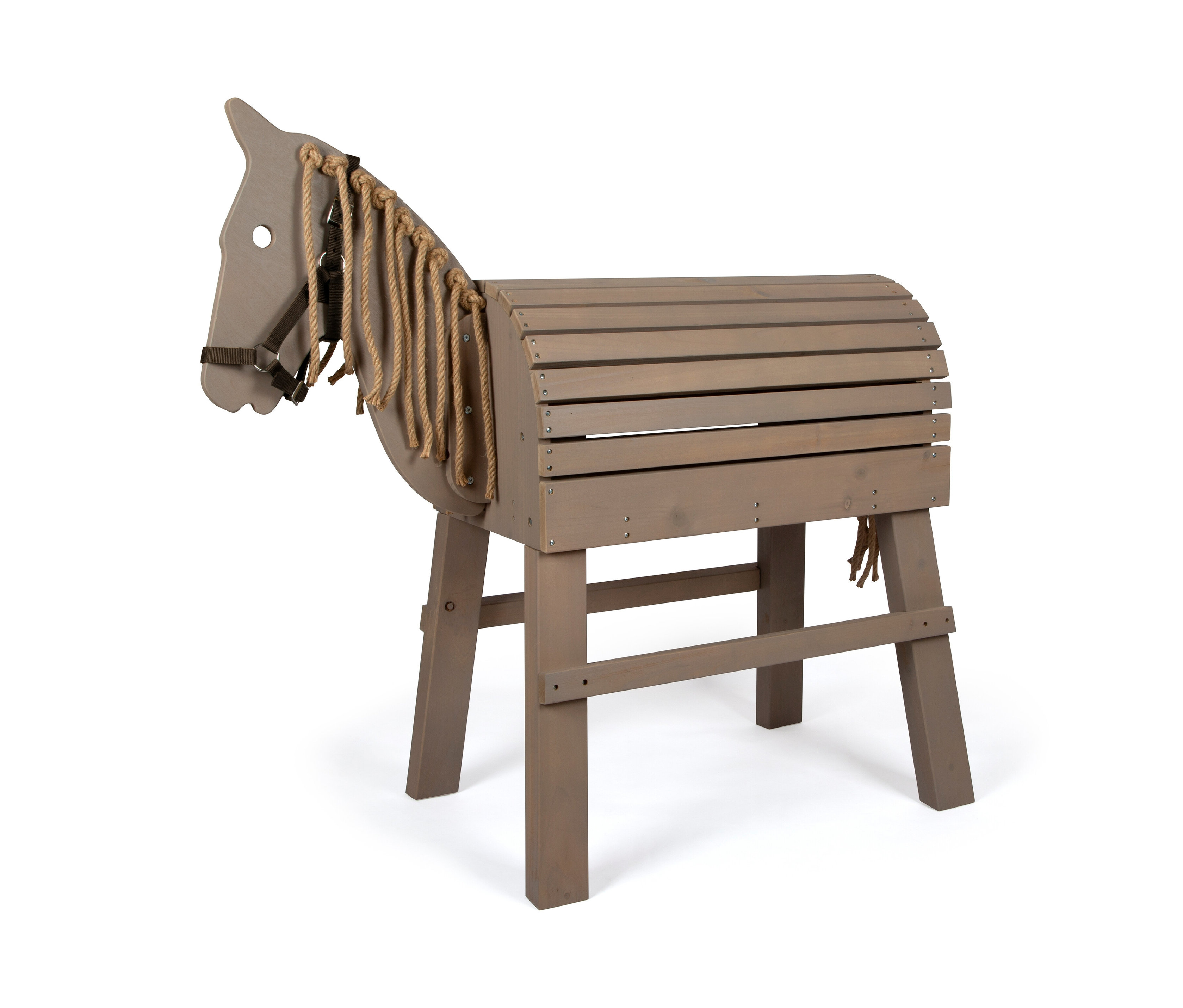 small foot Holzpferd - grau