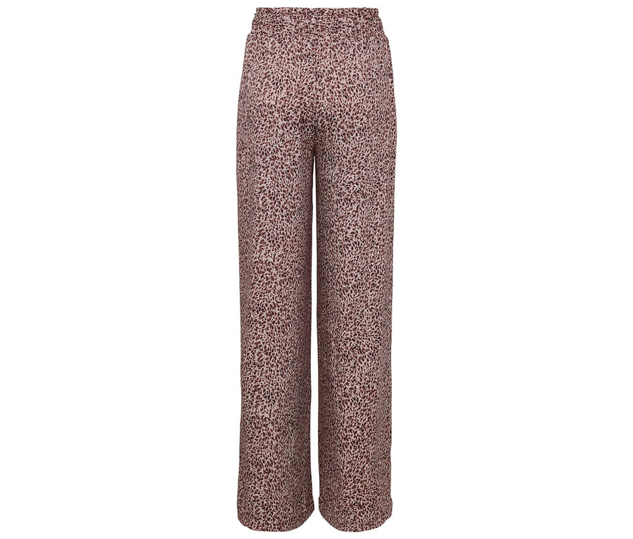 Beige Hose mit Tiermuster.