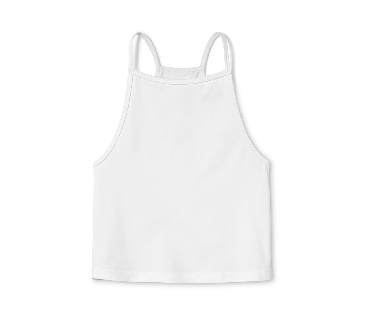 Weisses Top aus Bio-Baumwolle mit Trägern.