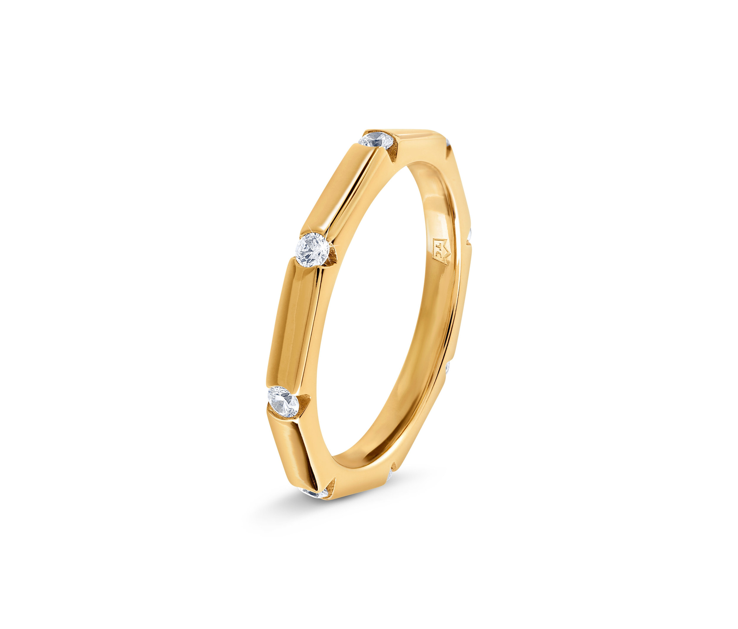 Silber Ring »Octagon« - Damen - Gr. 20 - weiß - weiß