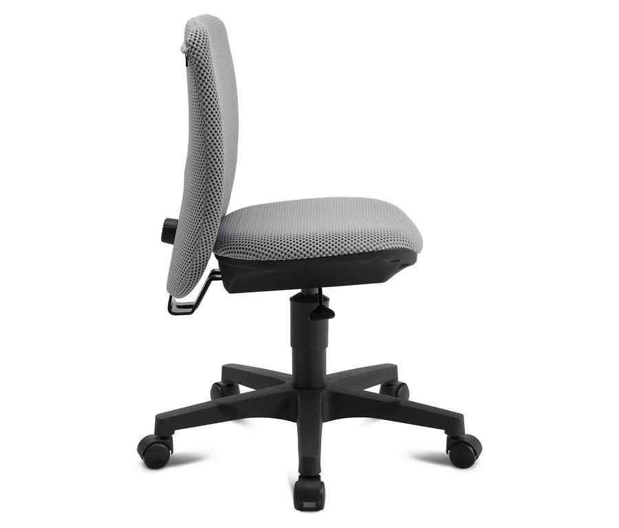 Seitenansicht des Topstar Sitness »Home S'cool« Bürostuhls in Schwarz und Grau.