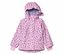 Rosa Kinderjacke mit Kapuze und lila Leopardenmuster.