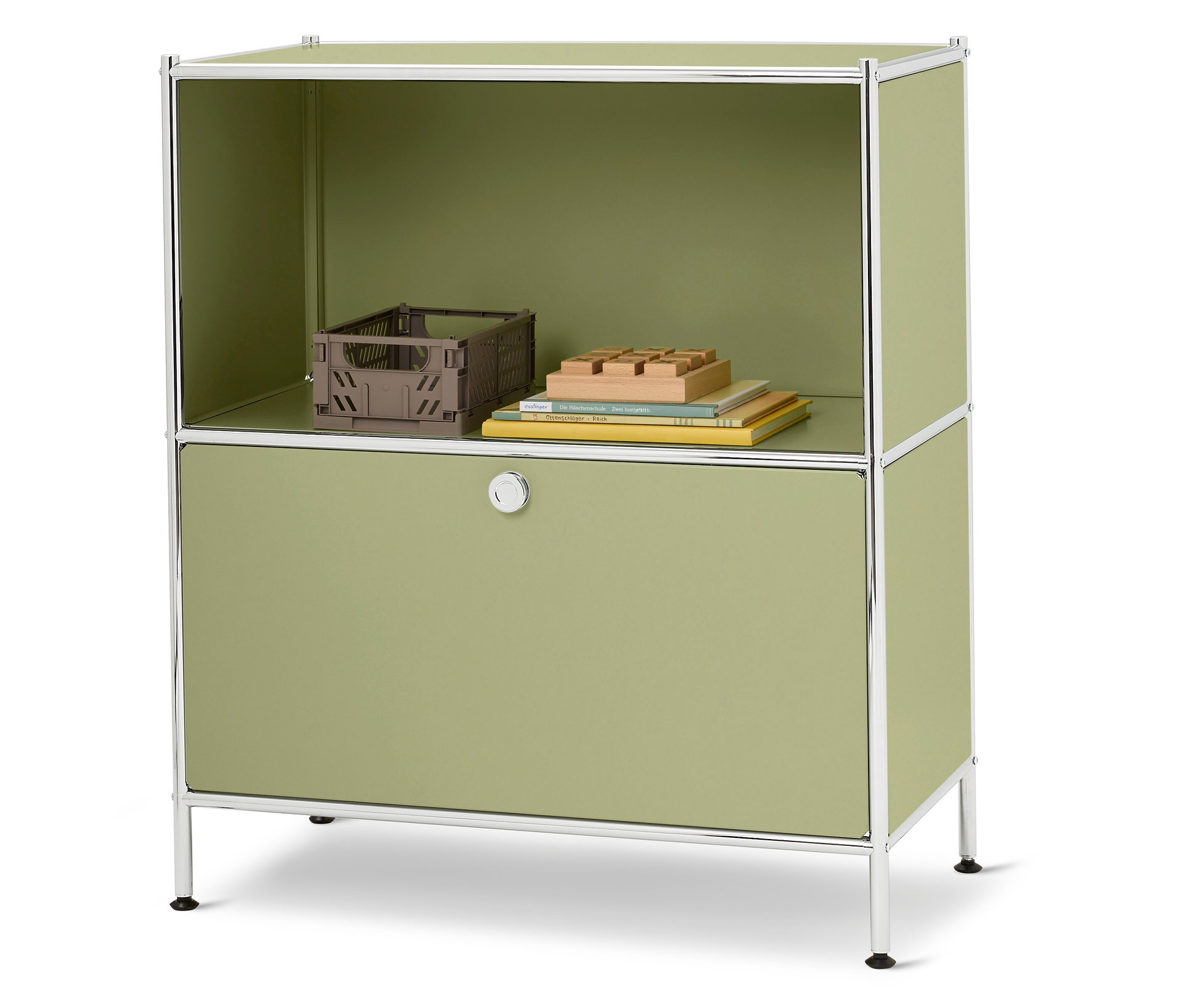 Tchibo - Sideboard Metall »Cn3 Kids« mit Schublade - 77x40x88,9cm - chrom -