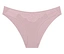 Rosa Slip mit Spitzen- und Netzeinsätzen am Bund.