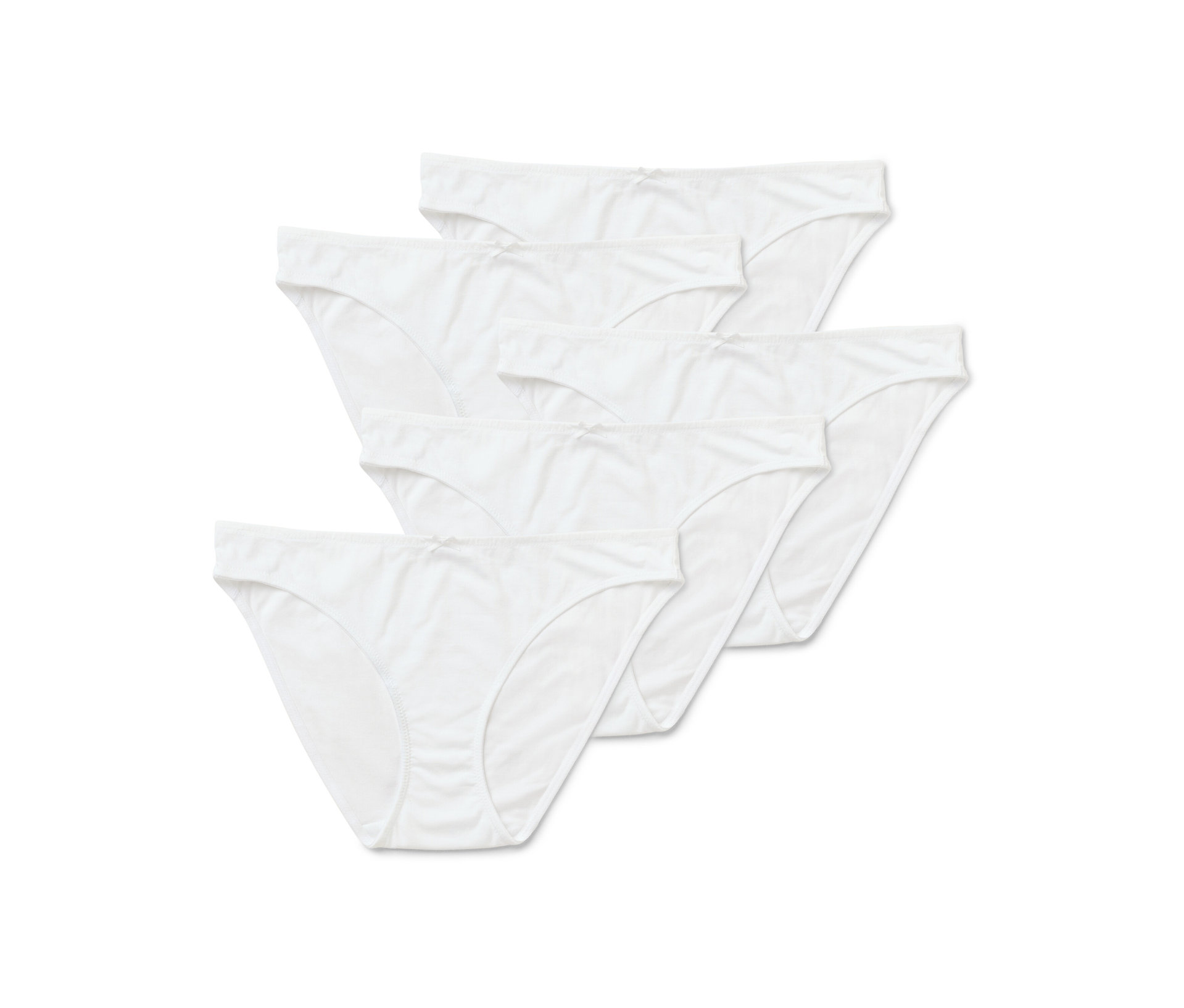 Tchibo - 5 Slips - Damen - Gr. L - weiß