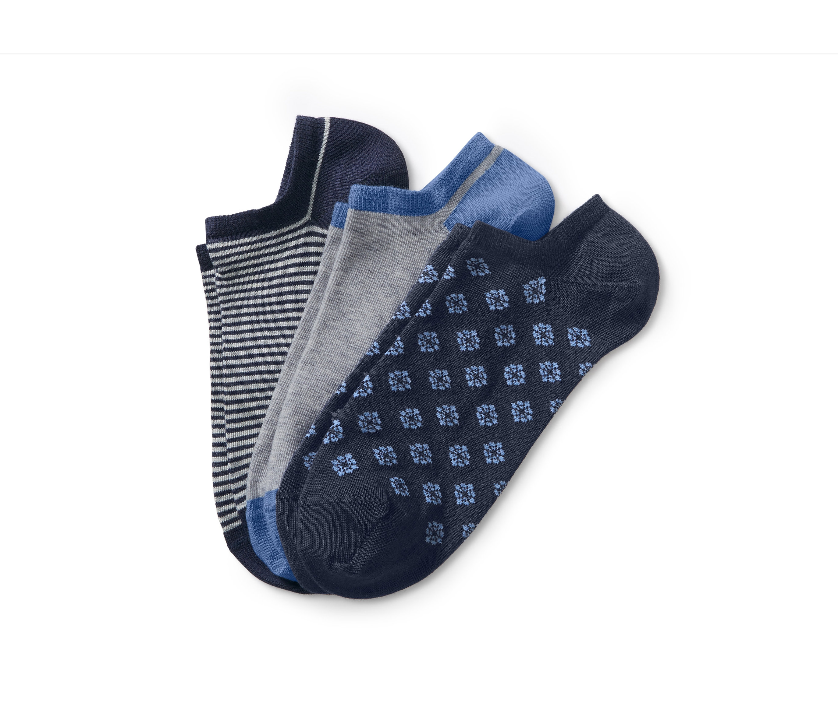 Drei Paar Sneakersocken.