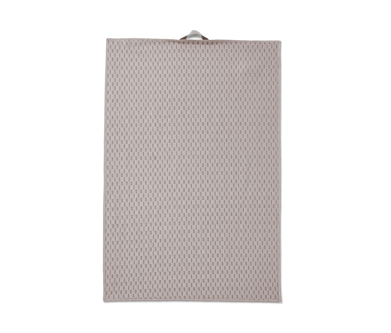 Nahaufnahme eines beigen 3 Spezial-Geschirrtücher mit zartem Muster.