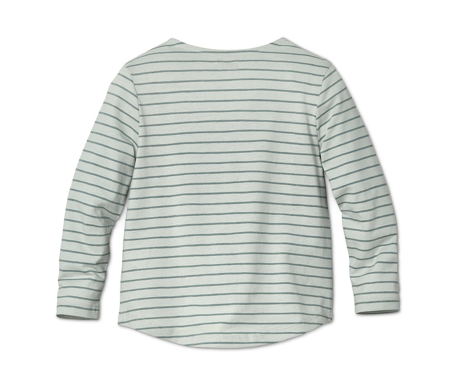 Gestreiftes langärmeliges Baumwoll-Jersey-Shirt.