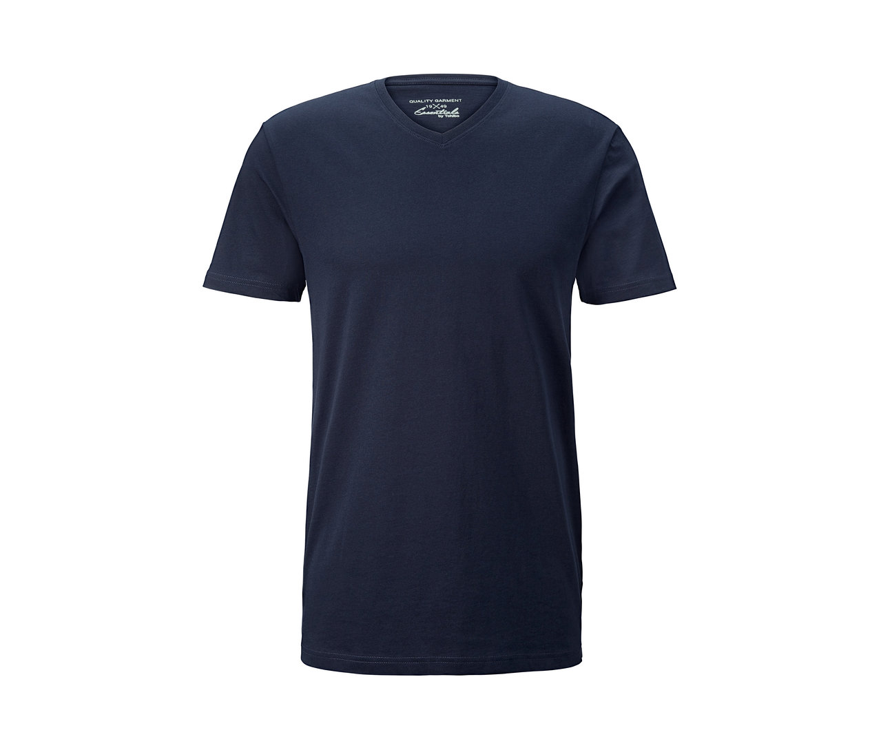 Dunkelblaues T-Shirt mit V-Ausschnitt (2 Stück).